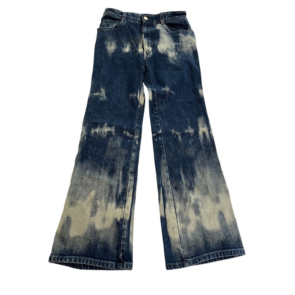 Stella McCartney Blue and Cream Flare Jeans